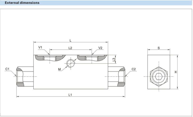 Mobile Hydraulic Valves Double Pilot Operated Check Valve