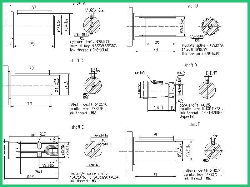 Road Sweeper Spare Parts Hydraulic Motor 195cc