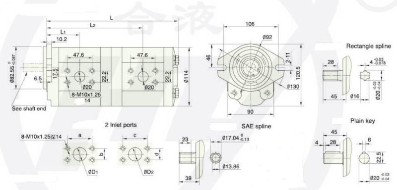 High Pressure Hydraulic Power Unit Hydraulic Double Gear Oil Pump Cbtl-F4**/F4**-Af**