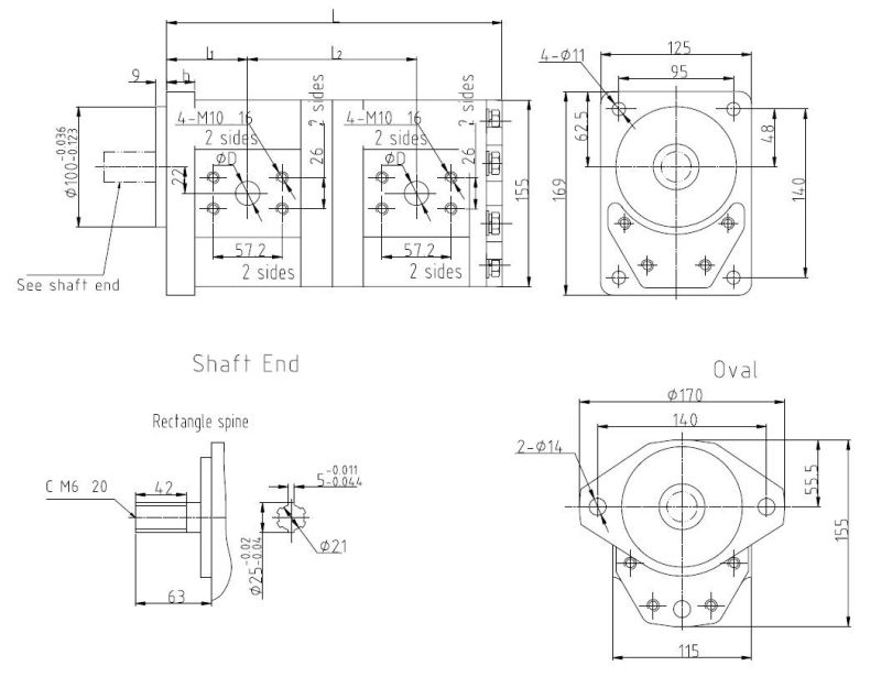 High Pressure Hydraulic Gear Oil Pump Hydraulic Power Pump