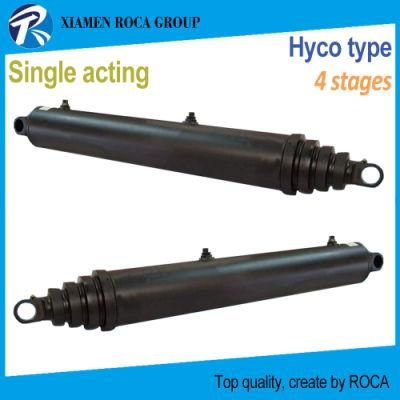 Hyco Type 4 Stages 40101-934-430t Telescopic Single Acting Replacement Dump Truck Hoist Hydraulic Cylinder