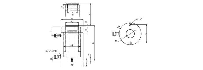 Rrh-60012 Long Stroke Double Acting Hollow Plunger Hydraulic Cylinder