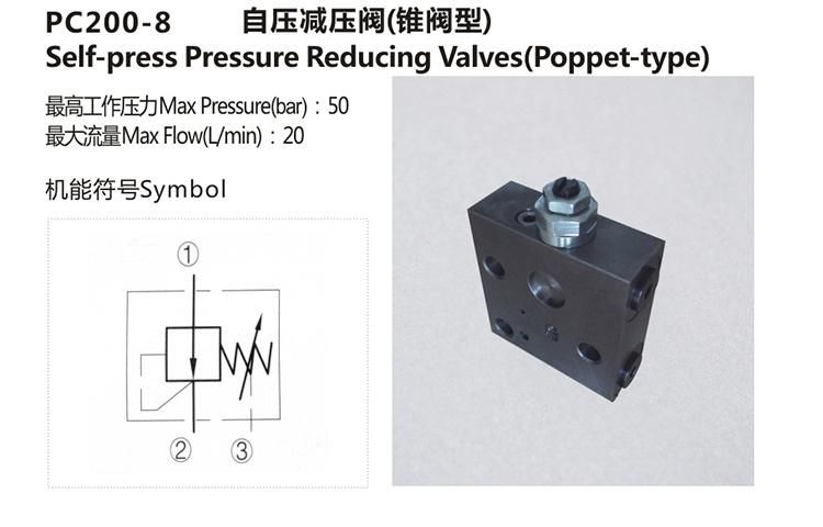 PC200-8 Poppet type pressure reducing valve