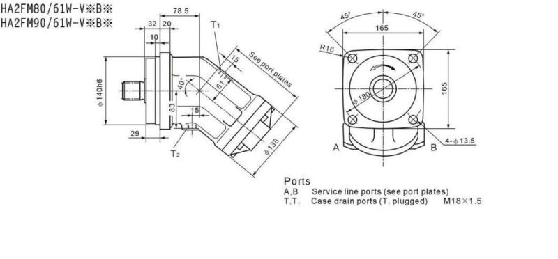 Bent Axis Hydraulic Motor A2FM High Speed