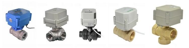 1/2-Inch 3-Way L Port 24V/DC Cr2 2 Wire Auto Return Brass Electric Water Flow Control Valve