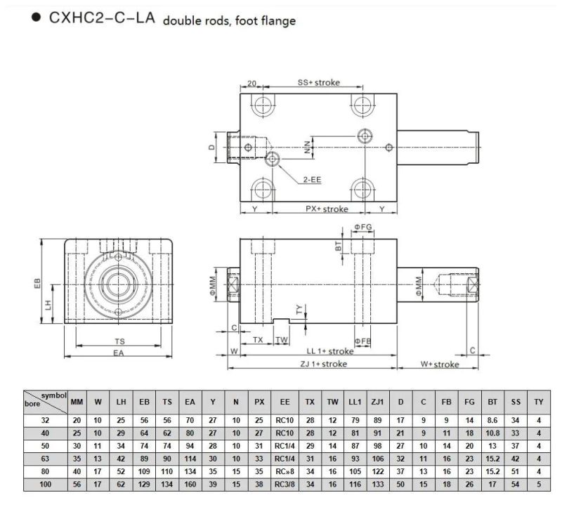 Jufan Compact Hydraulic Cylinders - Cxhc2