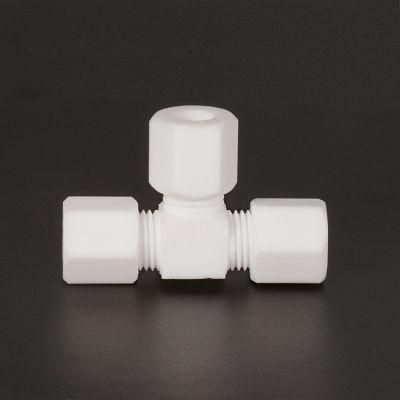 PTFE Single Ferrule 3mm to 42mm Metric Union Tees Tube Fitting