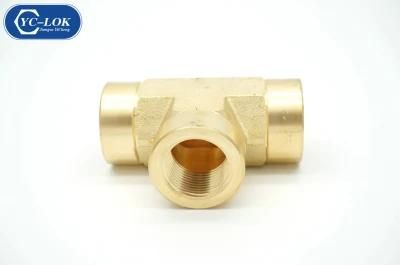 Brass BSPT Female Tee Tube Fittings