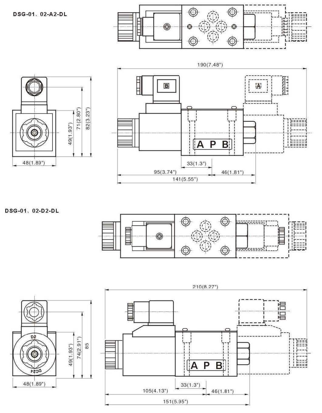 DSG-01-3C6/60-DL Yuken type Solenoid Operated Directional Valve