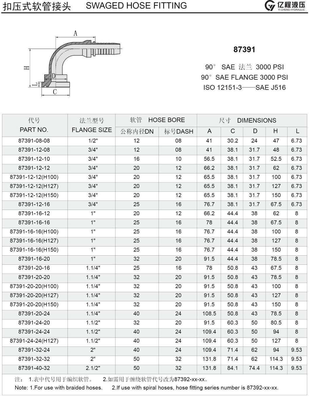 Jic Bsp 4sh 4sp Carbon Steel Elbow Integral Flange Fittings