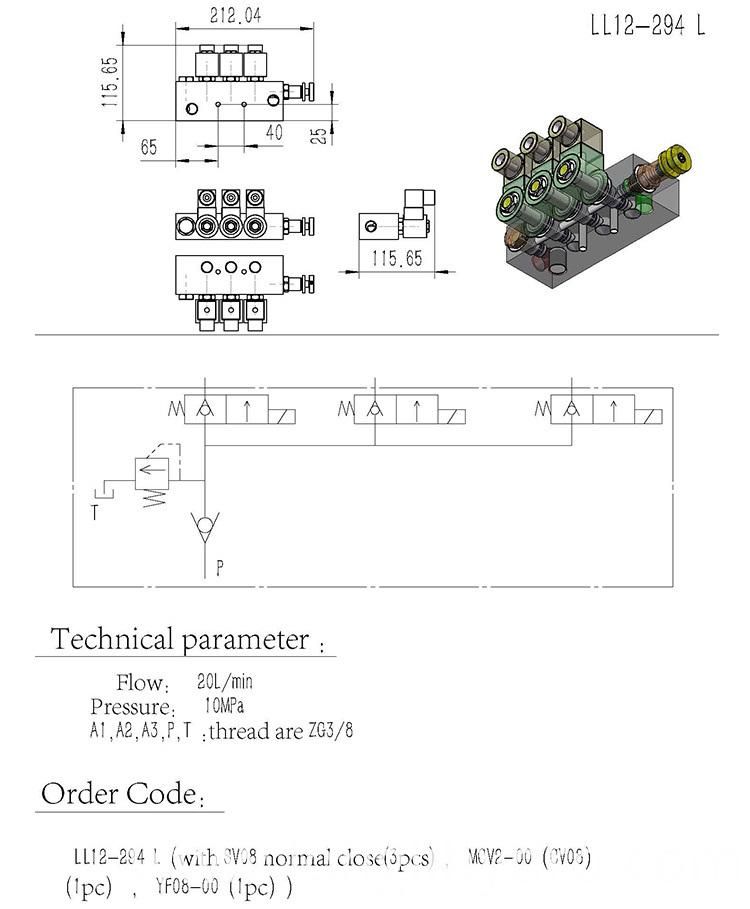 LL12-294 High Quality Hydraulic Aluminum Manifold Blocks