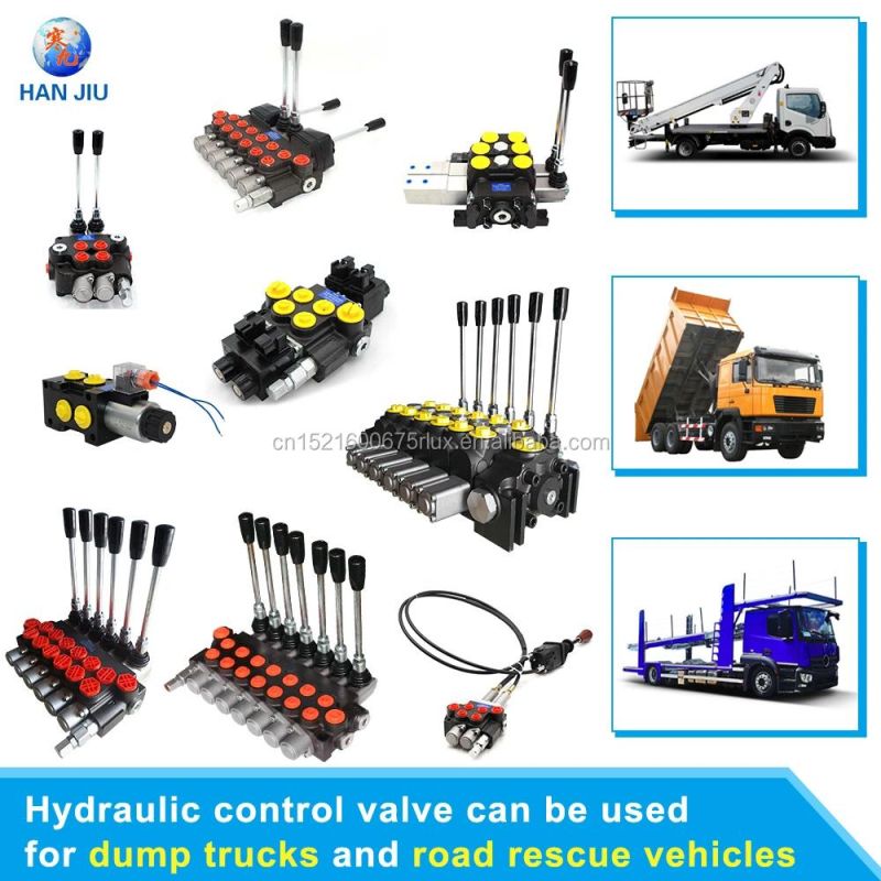 40 Liters Hydraulic Valve for Garbage Collection Trucks, Single Lever, 1 to 3 Lever