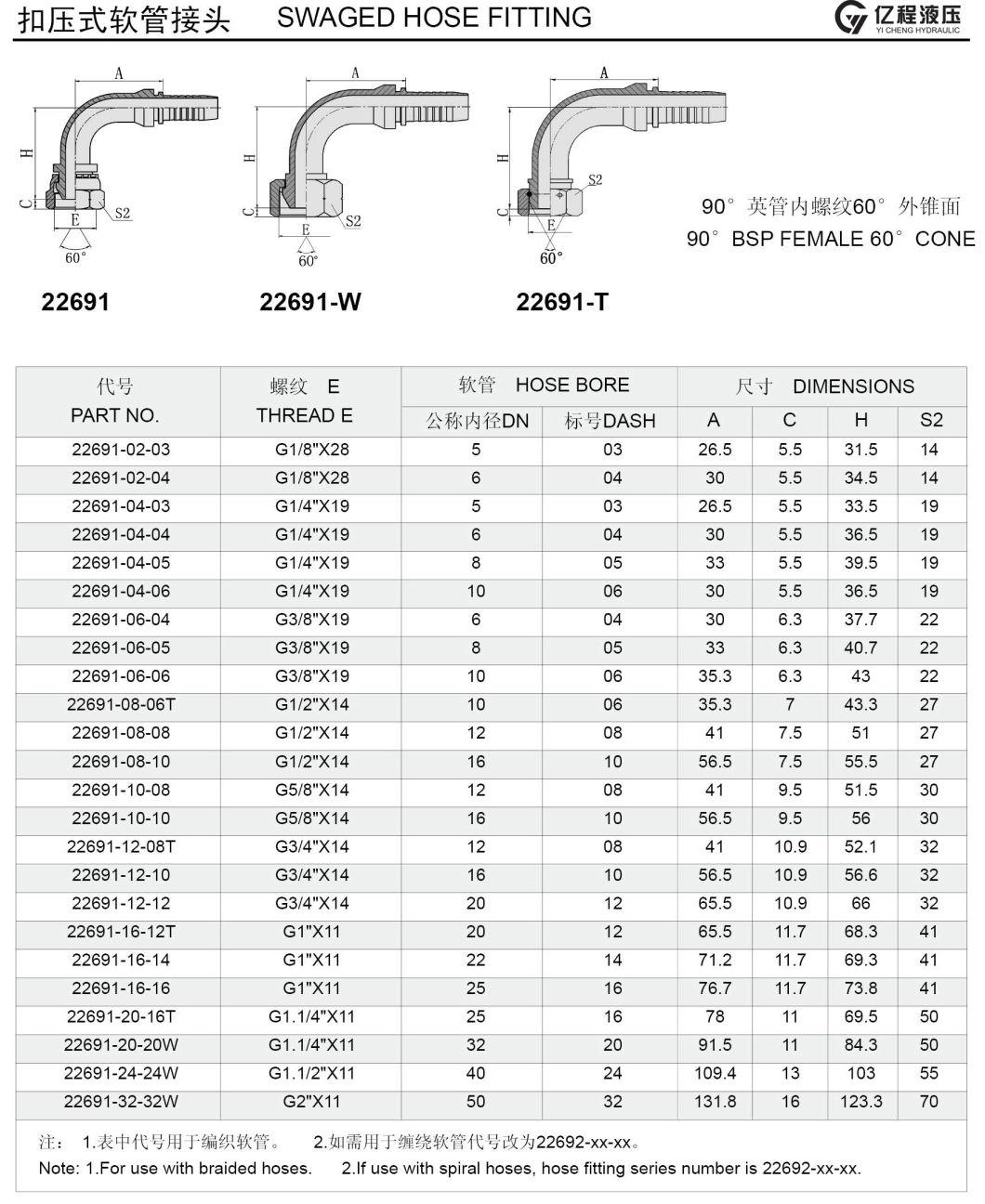 Eaton Standard 90 Degree Bsp Female Hose Fitting