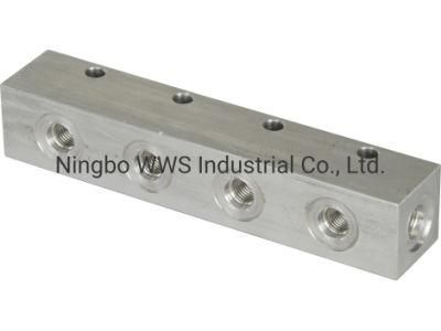 Hydraulic Manifold, 6.5 in Long by CNC Machining