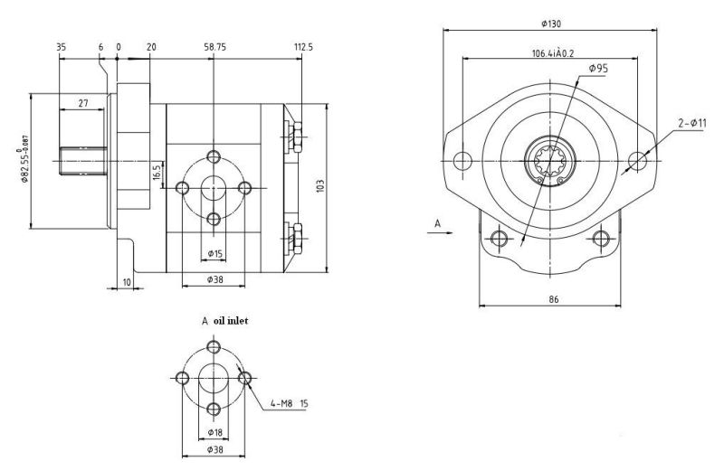 High Pressure Hydraulic Power Unit Hydraulic Gear Oil Pump Cbwkf-F3**-Afq