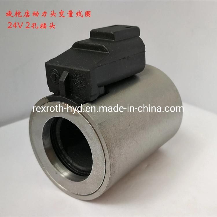 Rock Drill Rotary Drilling Power Head Coil Solenoid Valve Coil Hydraulic Valve Coil 24V 2 Hole Solenoid Rexroth 200 Variable Motor