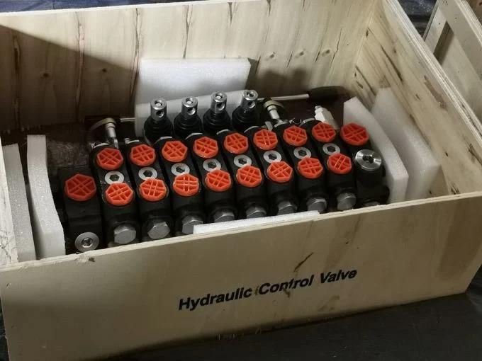 Hydraulic Control Valve 07 Stages 100 Lpm Double Action Manual Activation