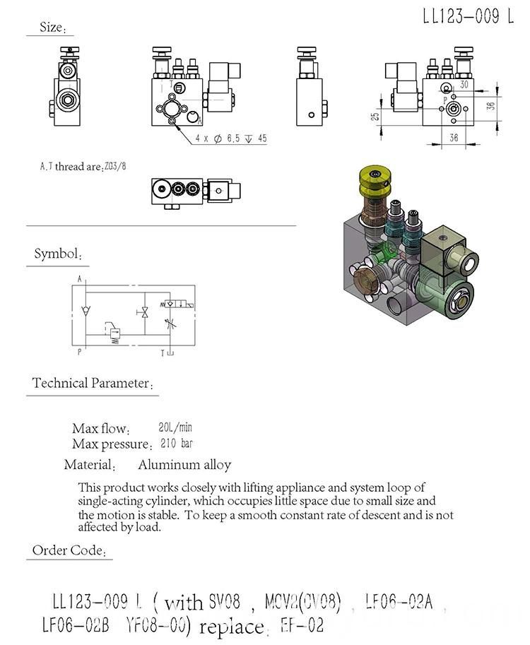 LL123-009 Customize Hydraulic Aluminum Manifold Block Design