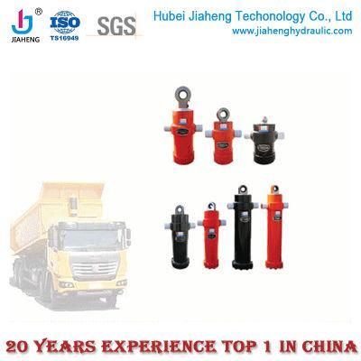 Multistage under middle body single acting hydraulic cylinder telescopic  for dump truck