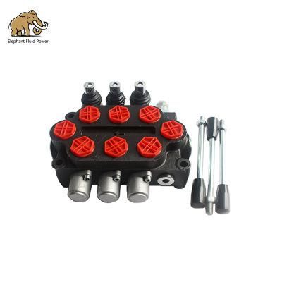 3 Spool Monoblock Directional Control Valve Double Acting Cylinder