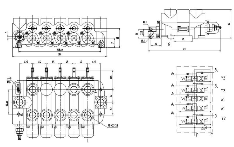 Hydraulic Directional Flow Control Valve Dlt4/4