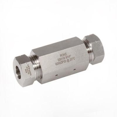 SS316 Ultra High Pressure Super High Pressure Coupling 60000psi 9/16 Inch 4138bar Hydraulic Fitting