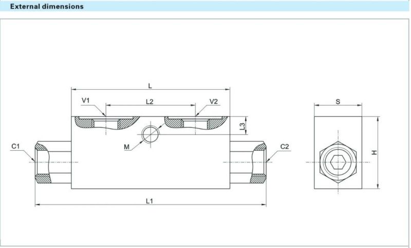 Mobile Hydraulic Valve Double Pilot Operated Check Valves for 12mm