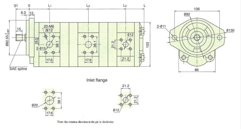 High Pressure Hydraulic Gear Oil Pump Cbtsl-F410/F410/F406-Afh4