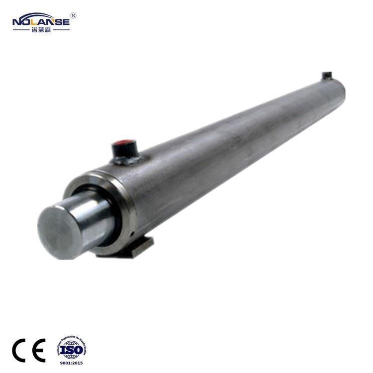 Custom Produce Double-Piston and Double-Acting Multi-Stage Double Earring Hydraulic Cylinder with Externally Threaded Piston Rod