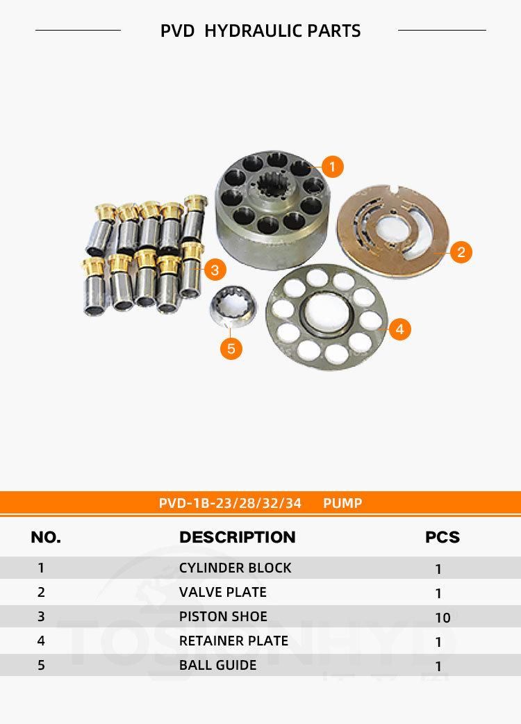 PVD-1b-23 PVD-1b-28 PVD-1b-32 PVD-1b-34 Hydraulic Pump Parts with NACHI Spare Repair Kit