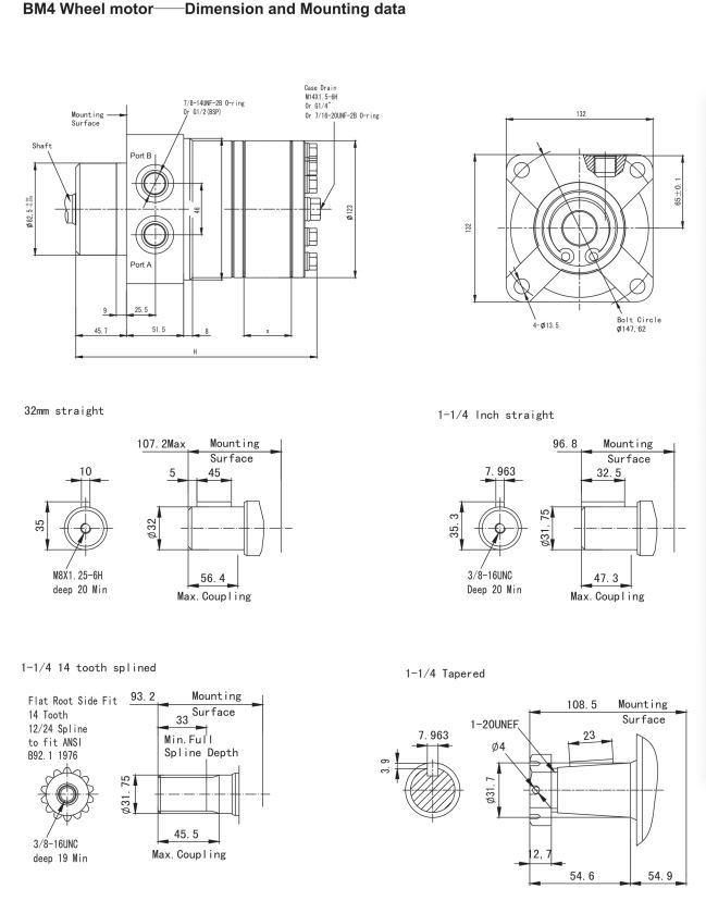 Oms BMS Omsy Hydraulic Orbital Drive Travel Motor for Mower