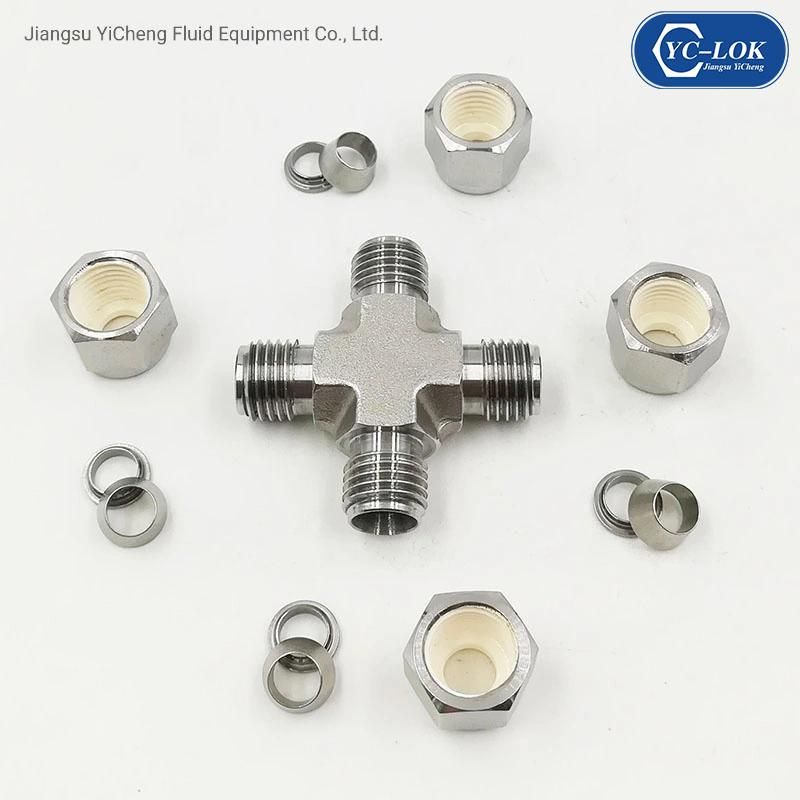 Yc-UC Stainless Steel Union Cross Hydraulic Tube Fittings