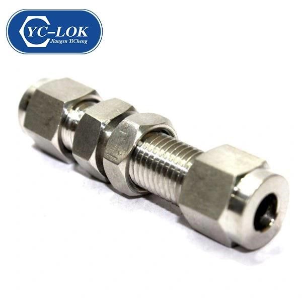 Yc-Bu Stainless Steel Bulkhead Union Straight Hydraulic Tube Fittings