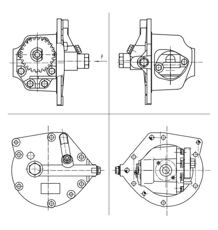 Fits for Tractors 5600, 6600, 7600 OEM D8nn600kb E8nn600kb D6nn600f 83908244 83936586 Tractor Hydraulic Pump