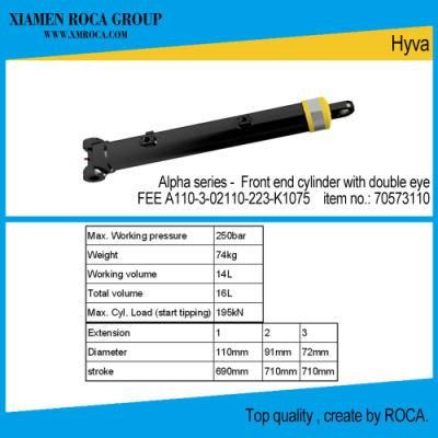 Hyva Type -Alpha Series - 70573110 -3 Stages Front End Hydraulic Cylinder (with double eye)