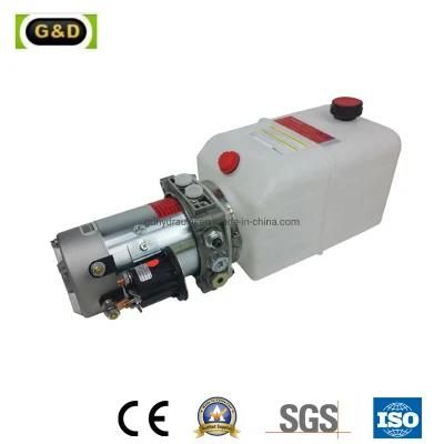 DC 24V 2.5kw Double Acting Hydraulic Power Unit with 11L Plastic Oil Tank