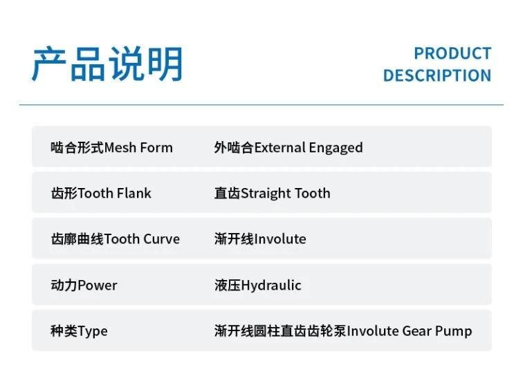 China Supplier of Hydraulic Gear Pump D8nn600lb