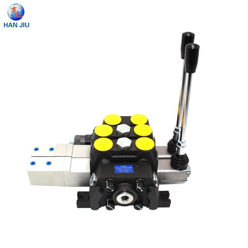 Truck Dump Hydraulic System 2 Spool Air Shift Hydraulic Directional Valve