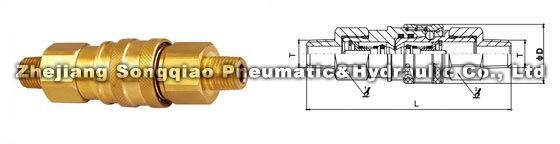 Lsq-S8 Medium-Pressure High Performance Pneumatic and Hydraulic Quick Coupling (BRASS)