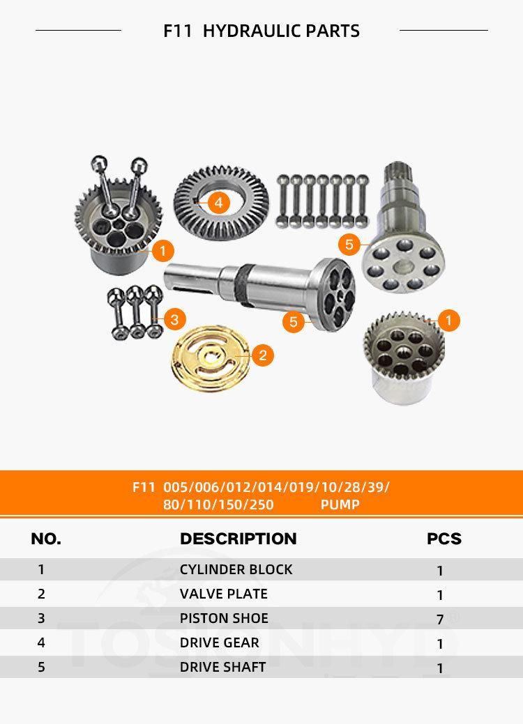 F11-005 F11-006 F11-010 F11-012 F11-014 F11-019 F11-10 F11-28 F11-39 F11-80 F11-110 F11-150 F11-250 Hydraulic Pump Parts with Parker Spare Repair Kit