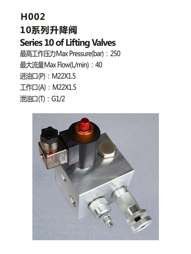 H002 hydraulic manifold block system cartridge valve