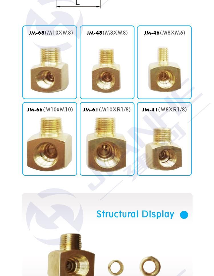 Lubrication Copper Connector Various Specifications Centralized Lubrication Connector Can Be Customized to The Internal Wire Butt Joint