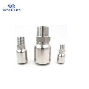 Stainless Steel NPT Male Hydraulic Hose Fitting for No Skive Hose