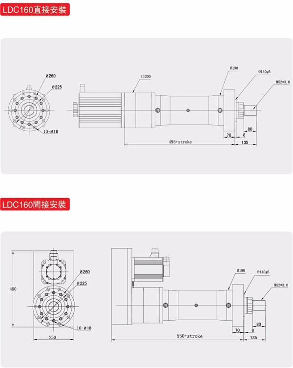 High Quality Precision Speed Servo Coaxial Linear Pneumatic Hydraulic Electric Cylinder