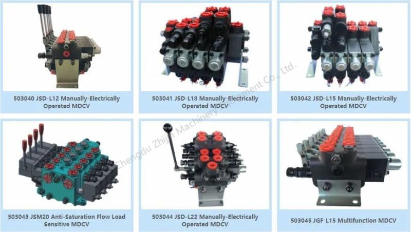 Hydraulic Multiple Directional Control Valve Hydraulic Gear Pump Hydraulic Cylinder