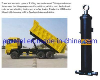 North American Type Telescopic Hydraulic Oil Cylinder for Dump Trucks