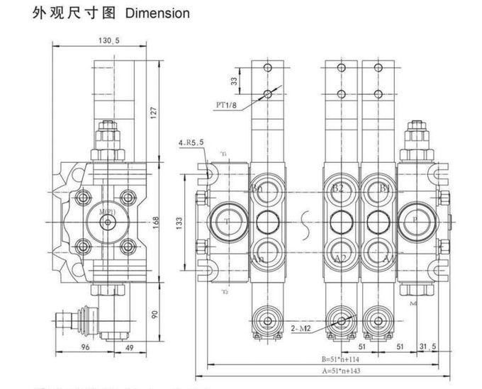 350 Bar Dcv 60/9 Hydraulic Control Valve for Truck and Trailer