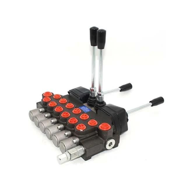 Joystick Hydraulic Directional Control Monoblock Valve for Tractor Loader, 6 Spools, 11 Gpm, SAE Ports