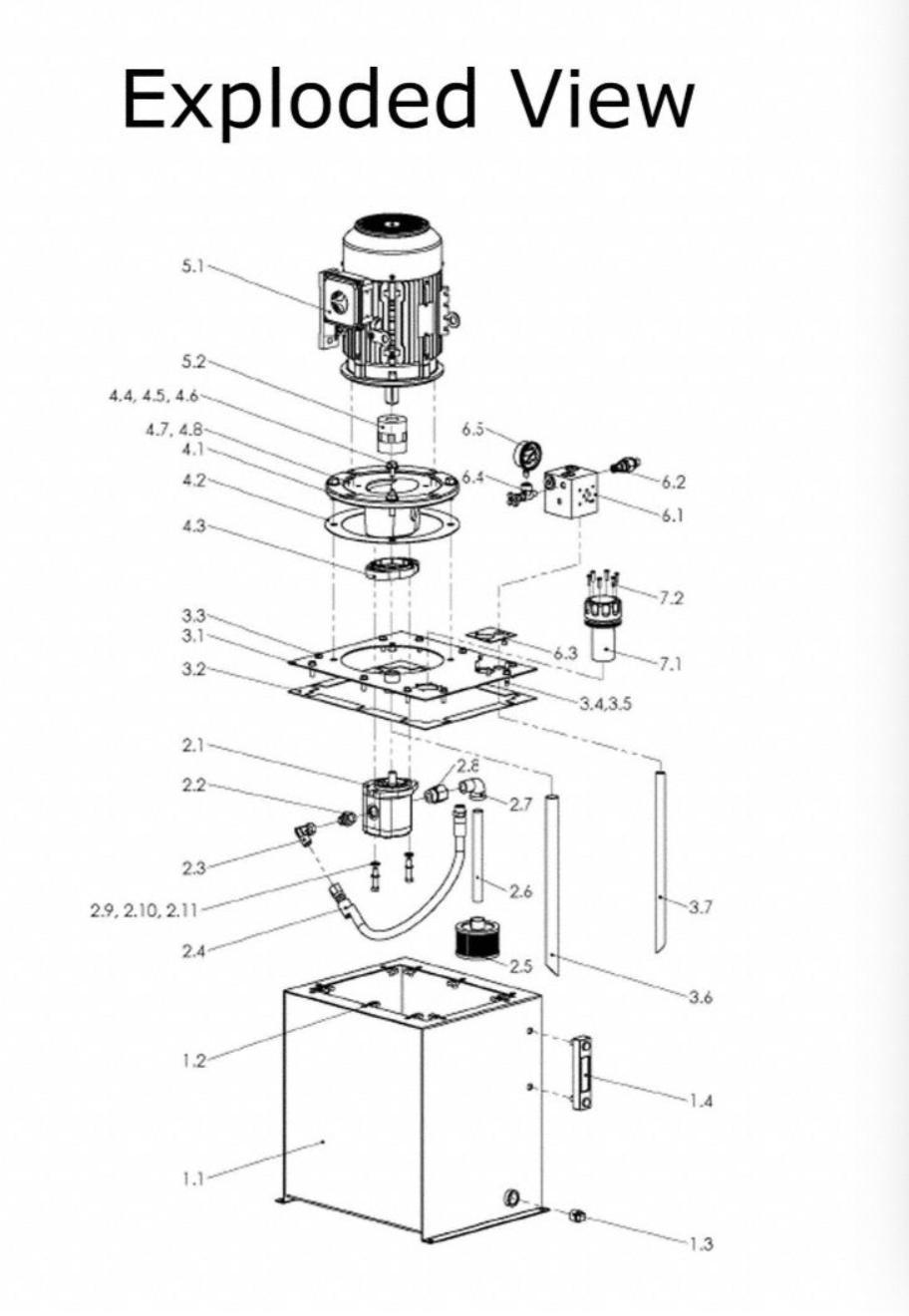 AC Hydraulic Power Unit 5HP 15gals Power Pack for Injection Machinery