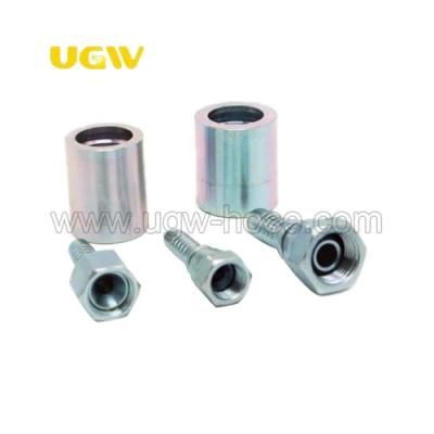 Galvanized Carbon Steel Crimping Hydraulic Hose Ends Fittings
